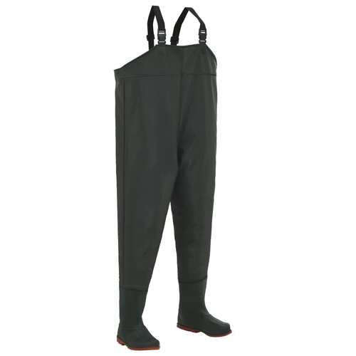 Wading Pants with Boots Green Size 45