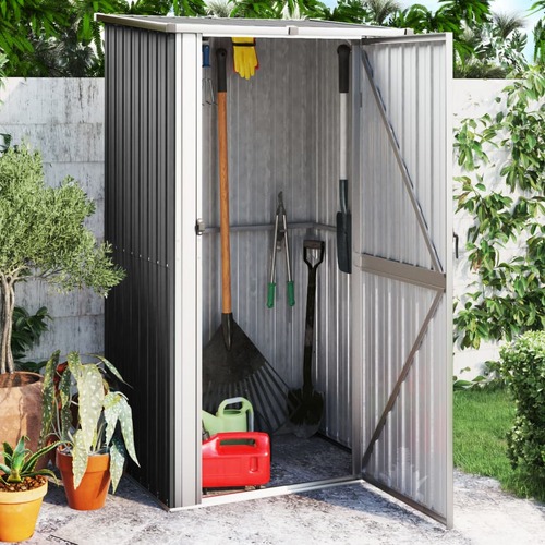 Garden Shed Anthracite 118.5x97x209.5 cm Galvanised Steel