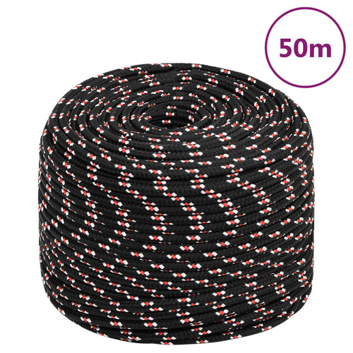 Boat Rope Black 8 mm 50 m Polypropylene