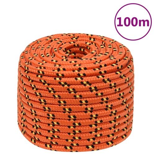 Boat Rope Orange 12 mm 100 m Polypropylene