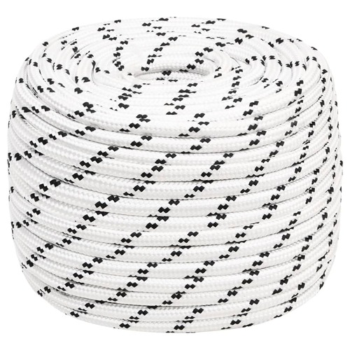 Braided Boat Rope White 12 mmx100 m Polyester