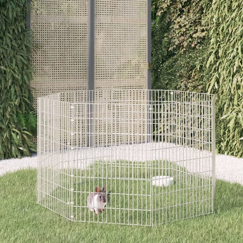 Free Range Animal Enclosure 8-Panel 54x80 cm Galvanised Iron