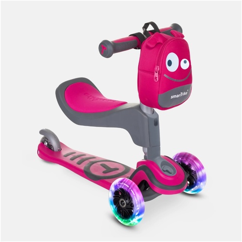 Kids 3 Wheel Scooter Adjustable Push Ride On Toddler Kick Scooter Pink