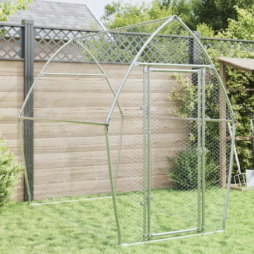 Chicken Cage Silver 200x105x182 cm Galvanised Steel