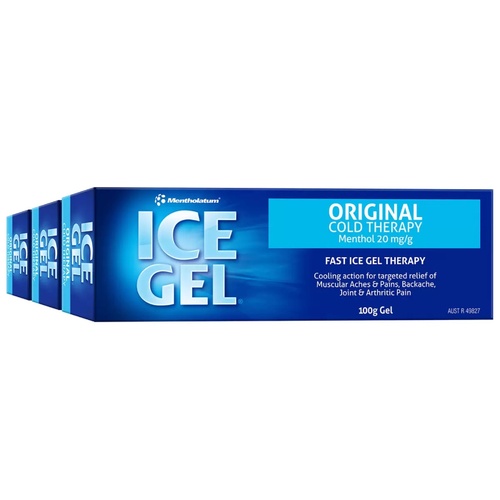 Mentholatum Ice Gel Therapy 3 Pack Fast Acting Sports Recovery Pain Relief Cold Therapy