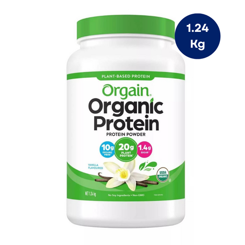 Orgain 1.24Kg Plant Protien Powder Dairy & Soy Free 20g Protein Per Serve Vanilla