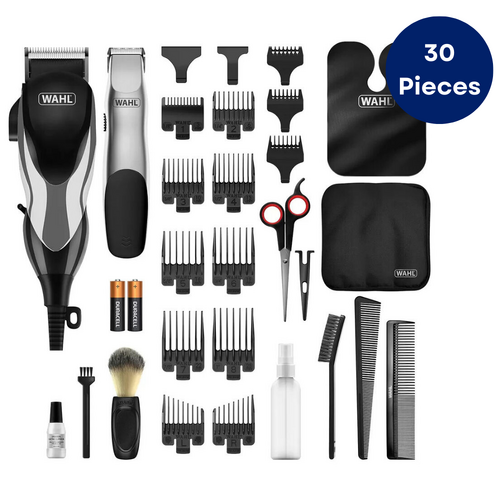 Whal Hair Clipper Cordless Trimmer Shaver 30 Piece Home Haircut Kit