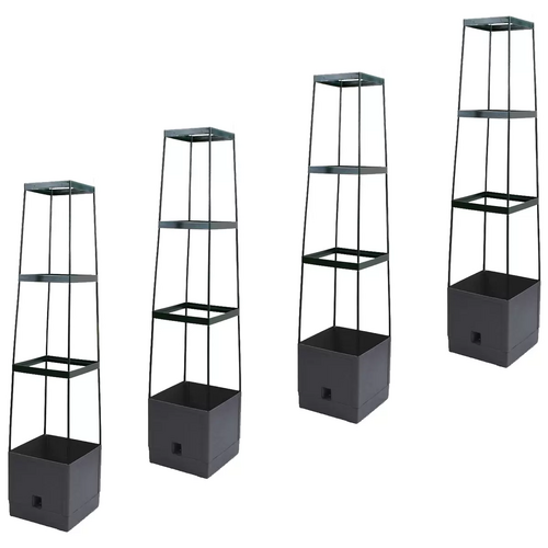 Tomato Plant Tower Pot Greenlife Tomato Tower with 3 Tier Frame 4 Pack