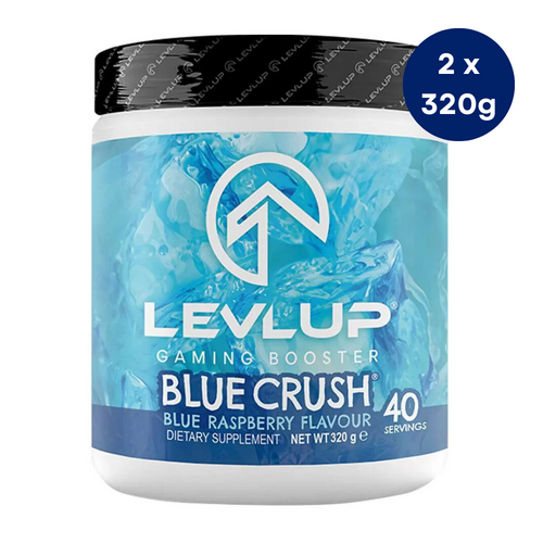 Levlup Gaming Booster Supplement Blue Crush 640g / 80 Serves Blue Raspberry