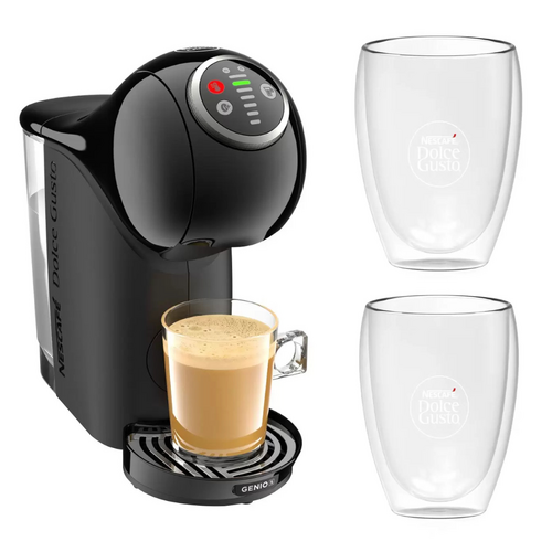 NESCAFE Dolce Gusto Coffee Machine Automatic High Pressure Espresso Capsule Machine + 2 Bonus Glasses