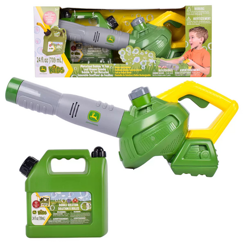 John Deere Kids Bubble Leaf Blower Outdoor Play Toy Battery Operated Fun Gift