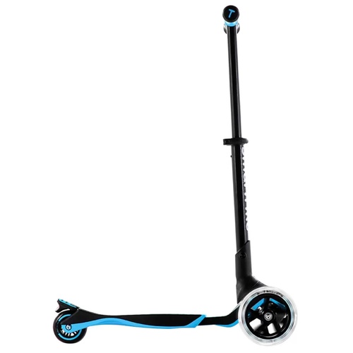 Kids 3 Wheel Kick Scooter Foldable Adjustable Ride On LED Light Up Wheels Blue