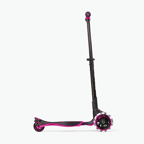 Kids 3 Wheel Kick Scooter Foldable Adjustable Ride On LED Light Up Wheels Pink