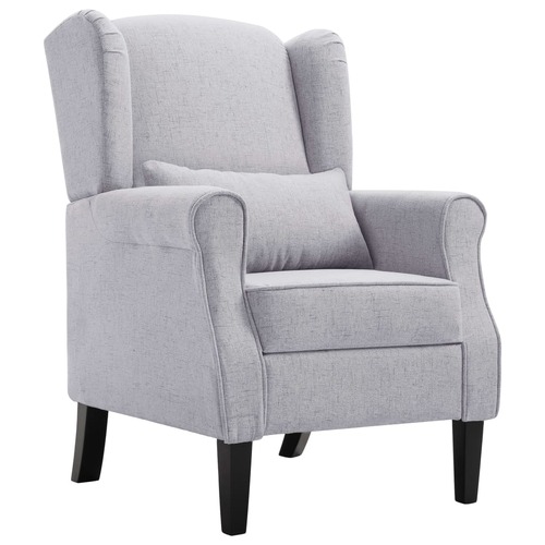 Armchair Light Grey Fabric