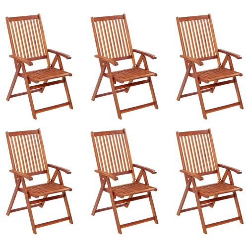 Folding Garden Chairs 6 pcs Solid Wood Acacia