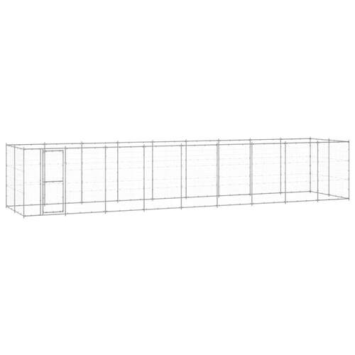 Outdoor Dog Kennel Galvanised Steel 21.78 m²