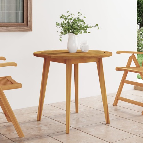 Garden Table Ø85x75 cm Solid Wood Acacia