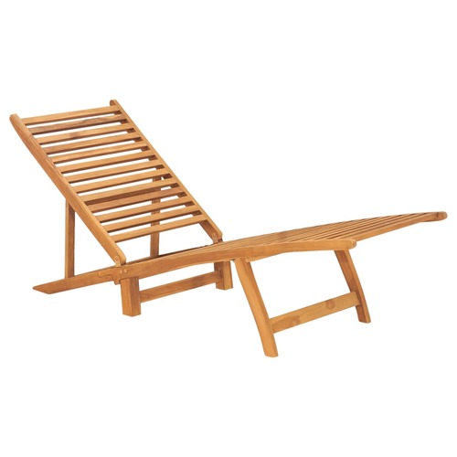 Sun Lounger Solid Teak Wood