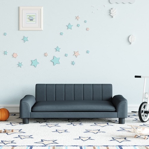 Kids Sofa Dark Grey 90x53x30 cm Fabric