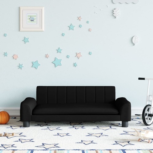 Kids Sofa Black 90x53x30 cm Fabric