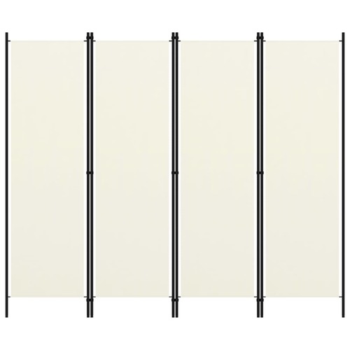 4-Panel Room Divider White 200x180 cm