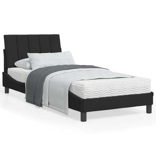 Bed Frame without Mattress Black 90x190 cm Velvet