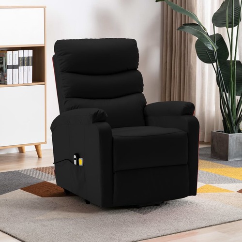 Stand up Massage Chair Black Faux Leather