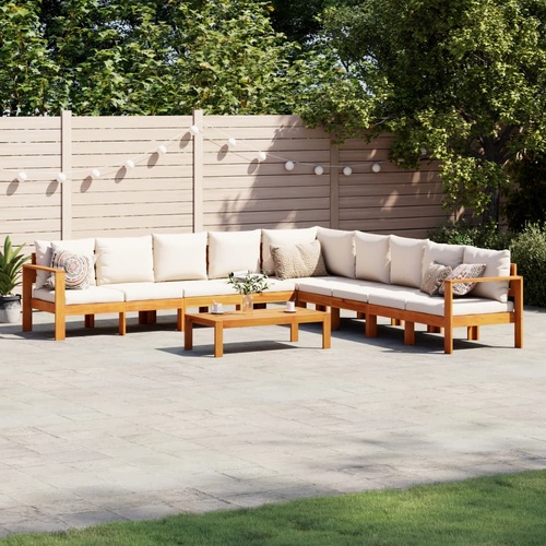 6 Piece Garden Sofa Set with Cushions Solid Wood Acacia