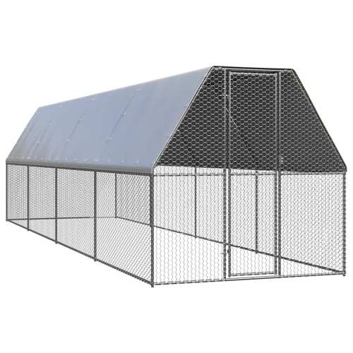 Chicken Cage 2x8x2 m Galvanised Steel