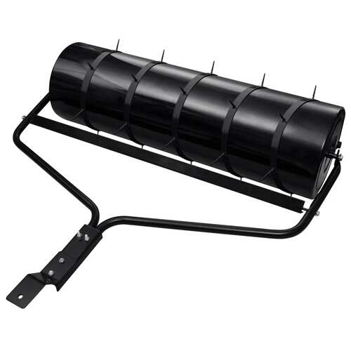 Garden Lawn Roller with Aerator Clamps Black 63 L Iron
