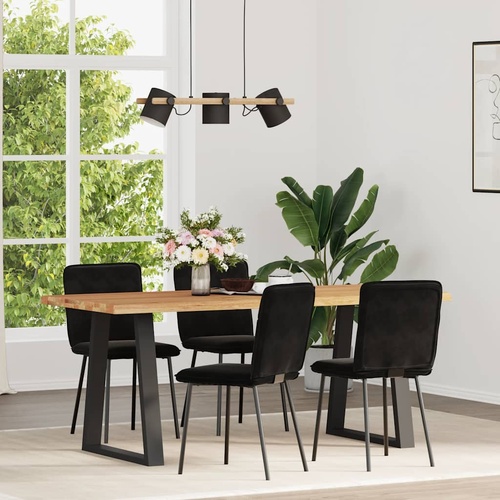 Dining Chairs 4 pcs Black Velvet