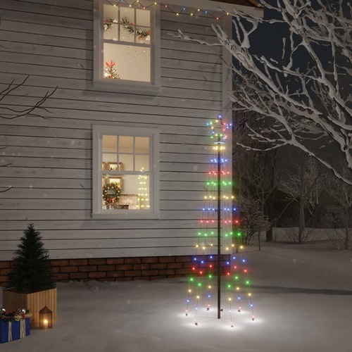 Christmas Tree with Spike Colourful 108 LEDs 180 cm