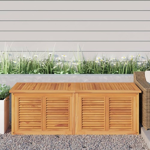 Garden Storage Box with Bag 150x50x55 cm Solid Wood Teak