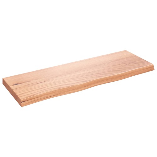 Wall Shelf Light Brown 80x30x(2-4) cm Treated Solid Wood Oak