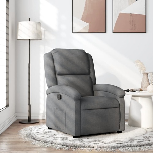 Recliner Chair Dark Grey Fabric