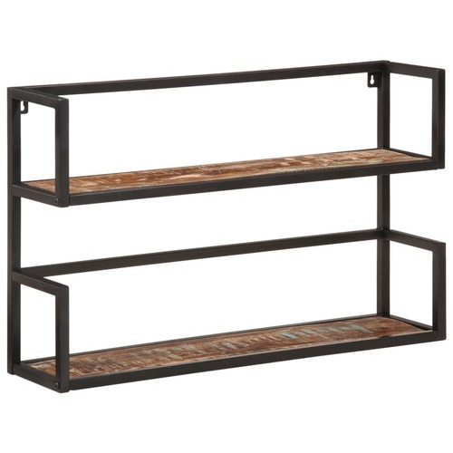 Wall Shelf 90x20x55 cm Solid Wood Reclaimed and Iron