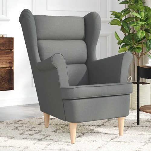 Armchair Dark Grey 74x84x100 cm Fabric