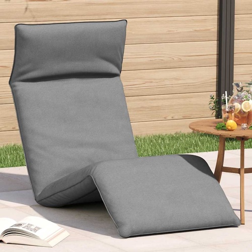 Folding Sun lounger Grey 175x54x8.5 cm Oxford Fabric