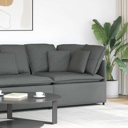 Modular Sofa Corner Module with Cushions Dark Grey 100 cm