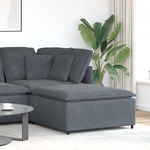 Modular Sofa Footstool Module Dark Grey 100x100x48 cm