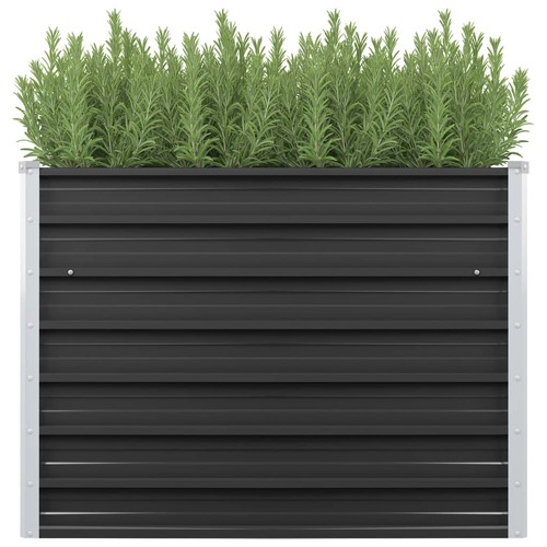 Garden Raised Bed Anthracite 100x40x77 cm Galvanised Steel