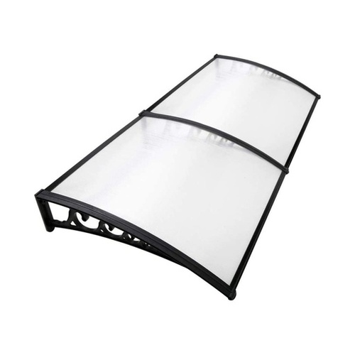 NOVEDEN Window Door Awning Canopy Outdoor UV Patio Rain Cover Clear White 1M X 2M Type 3 NE-AG-104-SU