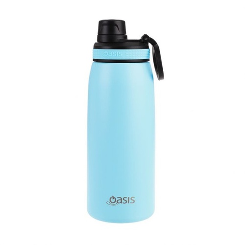 Oasis Stainless Steel Double Wall Insulated Sports Bottle with Screw Cap -780ml Island Blue