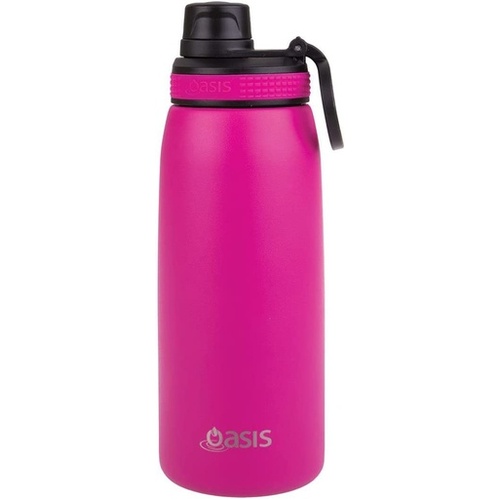 Oasis Stainless Steel Double Wall Insulated Sports Bottle with Screw Cap -780ml Fuchsia