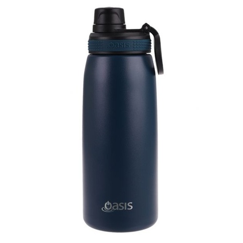 Oasis Stainless Steel Double Wall Insulated Sports Bottle with Screw Cap -780ml Navy