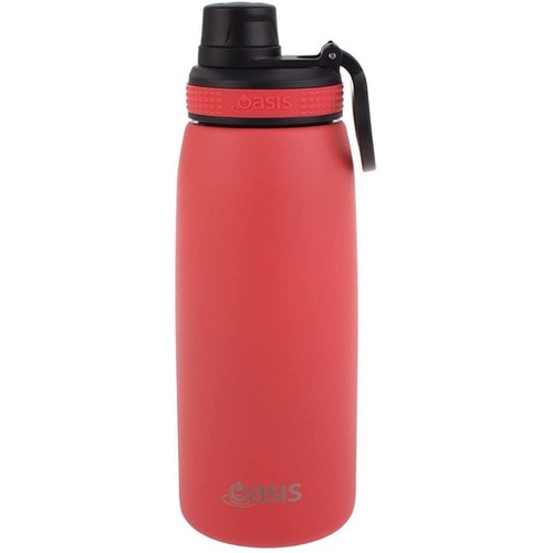 Oasis Stainless Steel Double Wall Insulated Sports Bottle with Screw Cap -780ml Coral