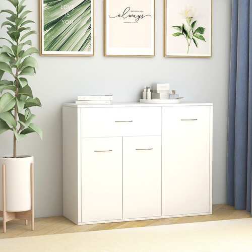 Sideboard White 88x30x70 cm Engineered Wood