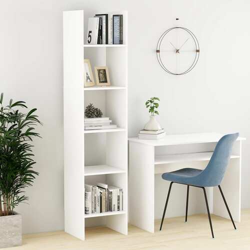 Book Cabinet White 40x35x180 cm Engineered Wood