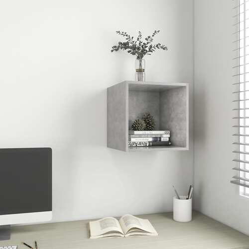 Wall Cabinet Concrete Grey 37x37x37 cm Engineered Wood