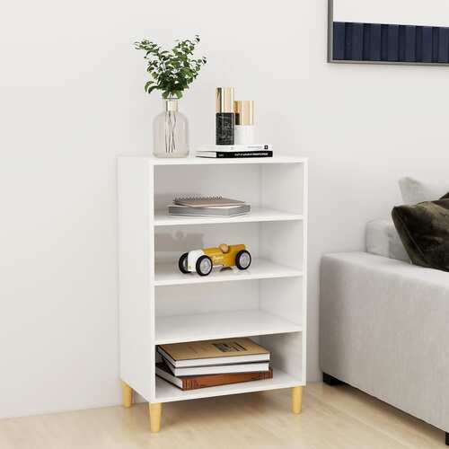 Sideboard High Gloss White 57x35x90 cm Engineered Wood